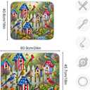 Birdhouses Flowers Garden Dish Drying Mats 16" x 18" Dish Drainer Rack Mat Microfiber Drying Pad Kitchen Countertop Mat