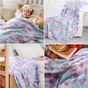SALIMAH Glow in The Dark Blanket Unicorns Gifts for Girls, Toys for Girls Age 2 3 4 5 6 7 8 9 10 Year Old, Soft Kids Blankets Gifts for Grandkids Teens for Christmas Birthday, 50"x60"