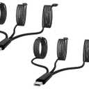 7 x USB-C Charging Cable, 2pack 4 ft 3-in-1 USB C to 3 x USB C Cable, Multi Charging for iPhone 15/15 Pro/15 Pro Max/15 Plus,Samsung S24/S23/S22/S21, Google, Amazon, Andriod,Carplay