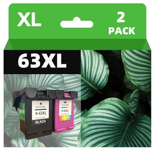 63XL 63 XL 63 Ink Cartridges for HP Printers Ink 63xl Black and Color Ink Cartridge Combo Pack for HP Deskjet 4650 5740 76U61 1111 2130 2131 3630 3632 3830 4520,Combination Pack