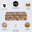 Handicrafts Home Decorative Storage Box 10x4.5  Remote Control Holder, Jewelry Organizer, Modern Decorative Box with Lid, Boho Chic Home Dcor Accent, Vintage Memory Box for Living Room Shelf Dcor (KEPT-PARADOX)