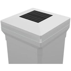 4.5" x 4.5" Composite Solar Deck Post Cap Light for a Trex Transcend Post (White) By Decks of PA - Single Light