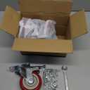 Caster Wheels 4 Inch, Heavy Duty Caster Set of 4, Swivel Castor Wheel with Dual Locking Brakes, Silent Polyurethane (PU) Wheels, 360 Rotation, for Furniture and Workbench, Load 2600lbs