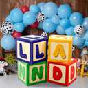 Honoson 4 Pcs Land Balloon Boxes, Cartoon Balloon Boxes Inspired Theme Birthday Party Decor for Shower Supplies Party Favor