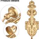 Antique Wall Candle Holder, Vintage Taper Candle Wall Sconce, Cast Iron Candlestick Holders Decor for Living Room, Fireplace and Yard Channel Farmhouse Fireplace Wedding(Gold)