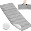 Cot Mattress Pad, 30"x75" Quilted Foam Camping Cot Mattress Topper with Anti-Slip Bottom, Breathable & Comfortable Cot Pads for Camping/Rv Bunk/Narrow Twin Beds, Sleeping Cot Mattress Pad Only (gray)