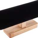 NBEADS Wooden Watch Display Stand, Black Velvet T-Bar Bracelet Holder Jewelry Organizer Stand Removable Bangle Pendants Anklet Tower Rack for Home Use, Retail Display Selling, 7.6x1.9x3.5