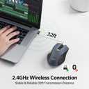 acer Wireless Mouse for Laptop, 2.4GHz Computer Mouse 3 Adjustable DPI Office Cordless USB Mice with USBA Receiver, 6 Buttons, 1600 DPI, Medium to Large Sized Hands Compatible with PC, Laptop, Desktop