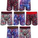 Spiderman Boys' Boxer Brief Multipacks with Multiple Print Choices (7-pack Athletic Boxer Brief_spiderverse, Size 4)