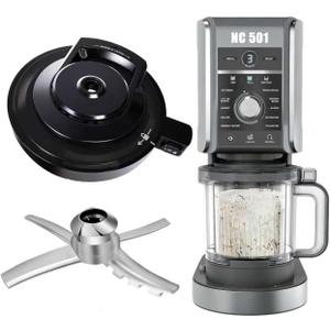 NC 500 Outer Bowl Lid and Paddle for Deluxe Ice Cream Maker, Reusable Creami Deluxe Replacement Accessories Compatible with Ninja NC500, NC501, NC501H, NC501HBL, NC501HGN and CN501CO Series, BPA-Free
