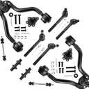 ASTARPRO 12pcs Suspension Kit Front Upper Control Arms and Lower Ball Joint/Tie Rod End Inner and Outer Sleeve/Sway Bar Compatible with 1988-1995 Chevy K1500 K2500 Blazer GMC Tahoe Yukon