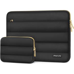 MOSISO 13-14 inch Laptop Case, 13.3 inch Puffy Laptop Sleeve Compatible with MacBook Air 13 13.6 M3 M2 M1/Pro 13/Pro 14, HP, Dell, ASUS, Lenovo, Polyester Horizontal Bag (only one bag)