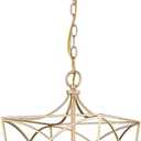 ML Lighting Tracy - 4 Light Pendant-16.3 Inches Tall and 12 Inches Wide-Painted Modern Gold Finish -Traditional Installation