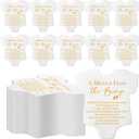 Colarr 100 Pcs Small Baby Shower Napkins Bodysuit Shape Gender Reveal Decorations Party Napkins a Message from the Bump Cocktail Disposable Paper for Baby Shower Thank You Gift (White)