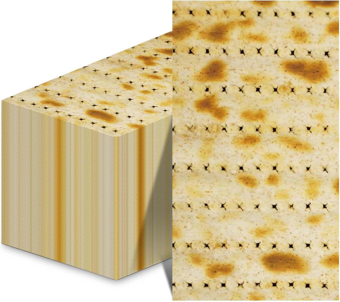 100 Pcs Happy Passover Napkins Jewish Festival Napkins 3 Ply Disposable Paper Napkins Guest Hand Towels Decorative Napkins for Home Dinner Kitchen Passover Party Supplies