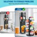 Flavor Pod Holder for Ninja Thirsti Pods, 360 Rotating 14-Flavor Storage Holder for Ninja Thirsty Drink System Pod Organizer for Ninja Thirsty Flavor Pods,Water Flavoring (Black)