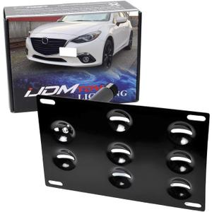 iJDMTOY No Drill Front Bumper Tow Hook License Plate Mounting Bracket Adapter Kit Compatible with 2014-up Mazda3 Mazda6, 2013-up Mazda CX-5, 2016-up Mazda MX-5, 2003-2007 Mazda RX-8