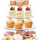 Cupcake Stand, 6 Tier Cupcake Stand for 50 Cupcakes, Round Acrylic Dessert Table Display, Clear Cupcake Tower Display for Party, Wedding, Graduation, Baby Shower