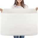 95L Large Storage Basket, Cotton Rope Woven Blanket Basket, Toy Storage for Baby Room, Living Room, 24" x 16.9" x 14.2", White