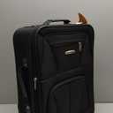 Rockland Fashion Softside Upright Luggage Set, Expandable, Black, 2-Piece (14/19) (Small)