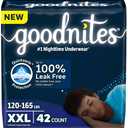 Goodnites Boys' Nighttime Bedwetting Underwear, Size XXL, 21 Ct (2 Packs)