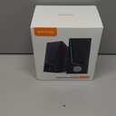 Nylavee Computer Speakers, PC Speakers with 6 Lighting Modes, USB Powered Computer Speakers for Desktop PC with 2 Bass-Boost Ports, 2 Speaker Units, and 3.5mm Aux-in for PC, Laptop, Monitor, Gaming (Black)