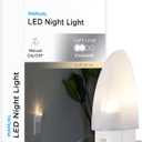 Lights by Night LED Night Light, Plug-in, Manual on/off , Warm White, UL-Certified, Energy Efficient, Ideal Nightlight for Bedroom, Bathroom, Nursery, Hallway, Kitchen, 11140 (Clear Shade)