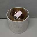 EDISHINE Tripod Table Lamp, Small Cute Bedside Lamp with Linen Beige Lampshade, Nightstand Lamp for Nursery, Bedroom, Kid Room, Living Room, Light Brown Wooden Base, E26 Socket, 14.2 Inch