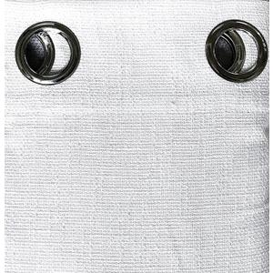 Ikiriska Extra Long Luxury Solid Linen Curtain with Grommet top Custom Made 12-24 ft 2 Story (White, 50Wx084L)