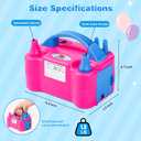 Nulink Electric Balloon Pump, Portable Electric Balloon Blower Machine Balloon Air Pump Dual Nozzle 110V 600W Balloon Inflator for Party Decorations