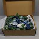 Ling's moment 2PCS Dusty Blue Artificial Floral Swags Centerpieces Wedding Flower Rose Garland Greenery Arrangements for Sweetheart Table Decor Backdrop Arch Flowers Wall Home Garden Decorations