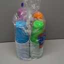 Hefty Easy Grip Disposable Plastic Party Cups, 16 Oz, Assorted Colors, 100/pack, 4 Packs/carton