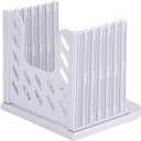 ORIONE Adjustable Toast Slicer/Cutting Guide for Homemade Bread, Plastic Bread Slicer Loaf for Slicing Bread Foldable Kitchen Baking Tools (White)
