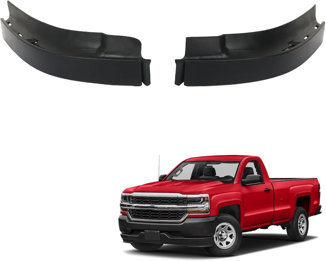 Black Front Bumper Filler Panel Left and Right Plastic Replacement for 2016-2018 Silverado 1500 84052264 84052265