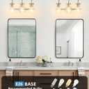 3 Light Bathroom Vanity Light, Brushed Nickel Vanity Lights for Bathroom, Modern Light Fixtures Over Mirror with Clear Glass Shade, Wall Sconce Lighting for Bedroom Living Room Hallway