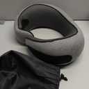 Travel Neck Pillows for Airplanes - 360° Ergonomic Memory Foam Travel Pillow - Relief Neck Pain with Breathable Support for Long Flights, Car, Train & Office Use - Adults & Kids (Gray)