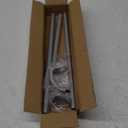 Silver Curtain Rods for Windows 28 to 48 inch, 5/8 inch Adjustable Wrap Around Blackout Curtain Rods for Bedroom & Outdoor (30-48'', Silver)