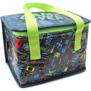 Fashion Stationery Insulated Lunch Bag Kids Lunch Box Folding Reusable Lunchbags for Girls or Boys Lunch Box for School, Beach or Travel Small Cooler or Picnic Coolers