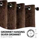 Deconovo 100% Blackout Door Curtain  Heat Blocking & Thermal Insulated Velvet Panel, Noise Reducing, Energy Saving for Summer & Winter, 52W x 90L Inch, Chocolate, 1 Panel