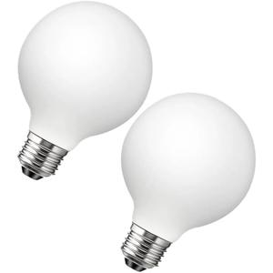 (2PACK) G25 Globe Light Bulbs  40W Incandescent Light Bulb, G25 Double Life Globe Bulb,2700K Soft White, E26 Base, Dimmable  Crystal Clear Vanity Bulbs for Bathroom