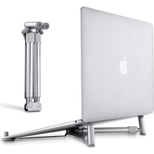 Portable Laptop Stand, Adjustable Laptop Stand for MacBook Pro, Aluminum Desk Foldable Compact Universal Computer Cooling Stand for 12 13 15 17 inch