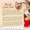 Sloth Ornament - Sloth Ornaments for Christmas Tree, Animal Ornaments - Animal Lovers Gifts for Women - Christmas Crochet Ornament & Card