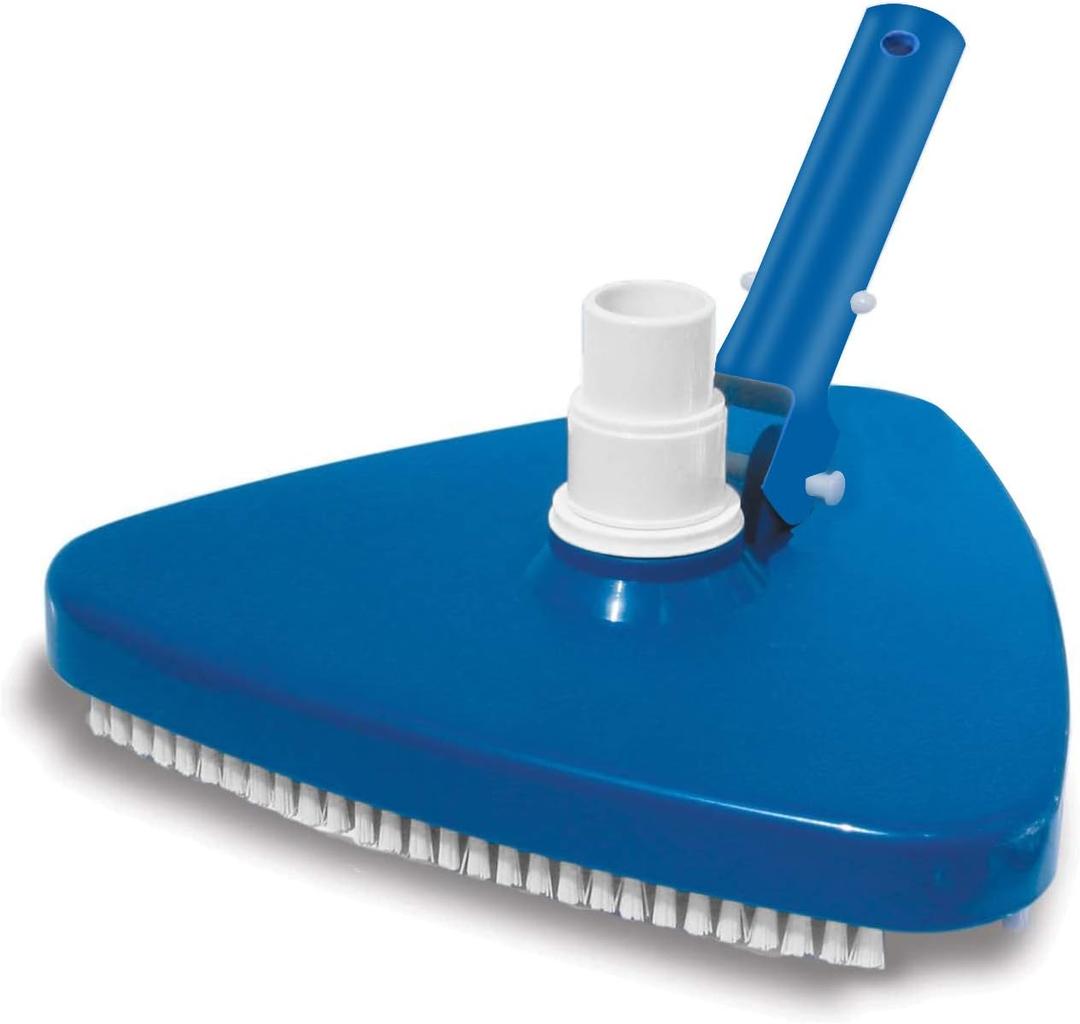 Triangular Vinyl Pool Vacuum Head, Weighted Swimming Pool Vacuums for Above Ground & Inground Pools (Blue)