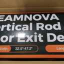 BEAMNOVA Vertical Rod 32 Inch Door Panic Bar Exit Device Commercial Door Push Bar Lock Set Gate Roller Strike Plate End Cap Emergency Accessories Metal Parts, Black