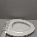 Plastic Toilet seat, Slow Close, Never Loosen, Elongated, White, 19"