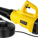 Leaf Blower, 3000W High Power Turbine Handheld Electric Leaf Blower, with 82 feet Extra Long Power Cord, 6-Gear Wind Speed Regulation, for Lawn Care, Yard, Garage, Patio, Blowing Leaves and Snow