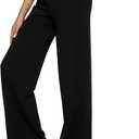 G4Free EverGoing Yoga Pants Women Wide Leg Pants with Pockets High Waist Stretch Dress Casual Sweatpants Petite/Regular/Tall (Black, S) 29"