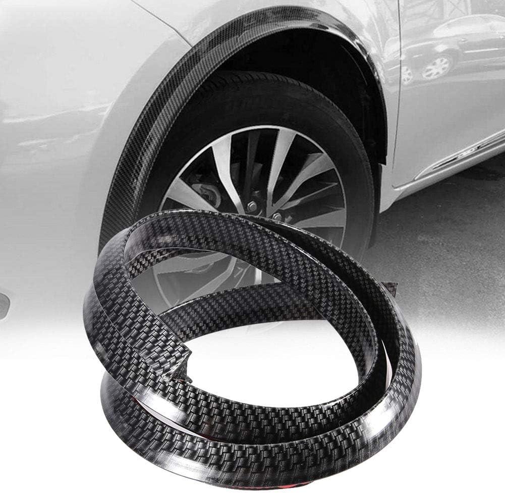 Ejoyous Car Fiber Trim Strip, 1.5m/59in Universal Fit, Black Rubber, Left, Car