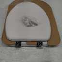 Mayfair Padded Toilet Seat with Chrome Hinges, Soft Vinyl over Wood Core Seat, Made in USA, Elongated, White