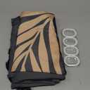 Boho Mid Century Leaf Shower Curtain Set,Arch Sun Design,Minimalistic Leaves Pattern,Waterproof and Luxurious Fabric-12 Hooks(Brown-72" x 72")